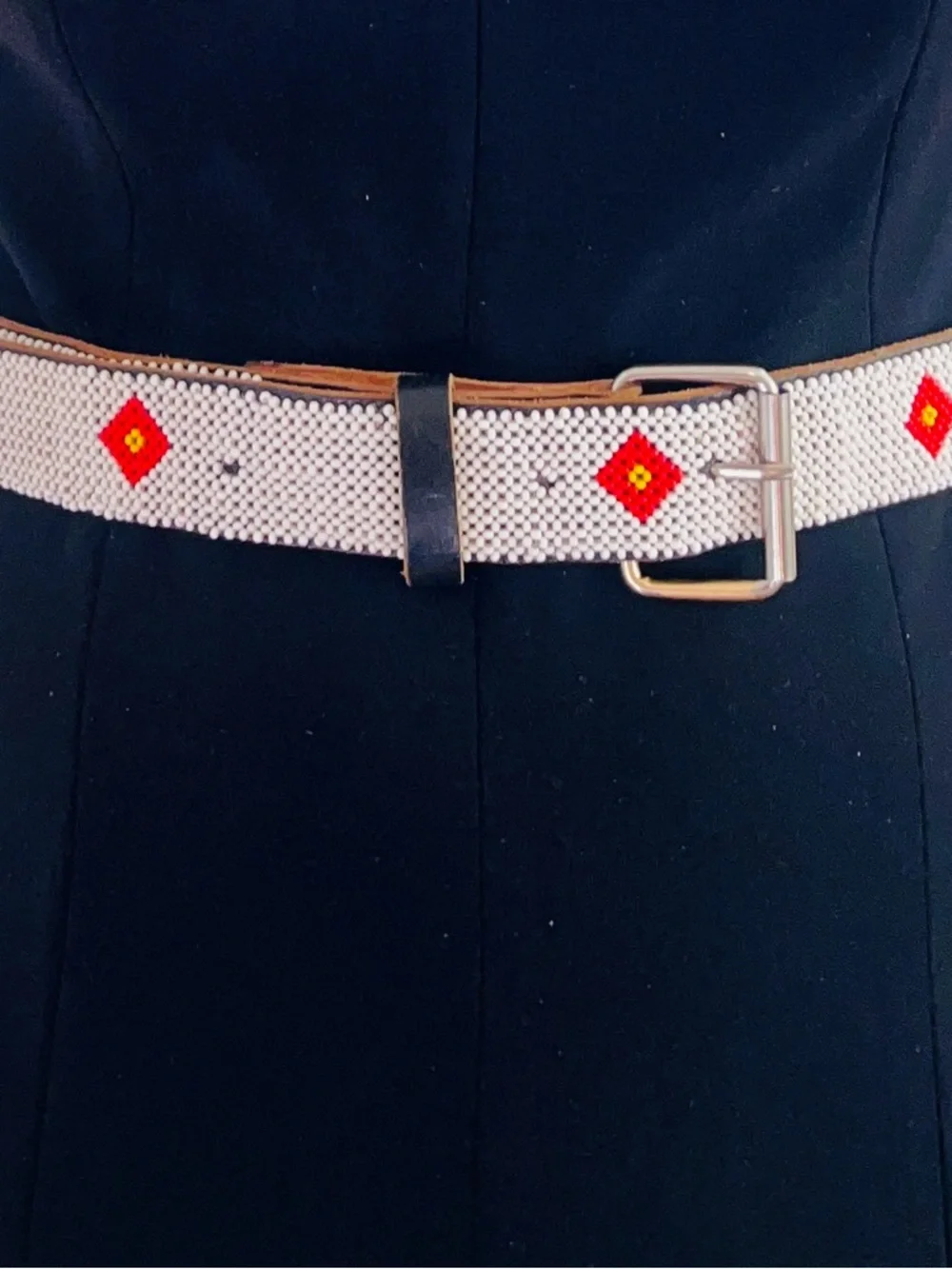 Vintage - handbeaded belt